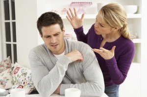 Create meme: husband, a man shouts at a woman, conversation spouses