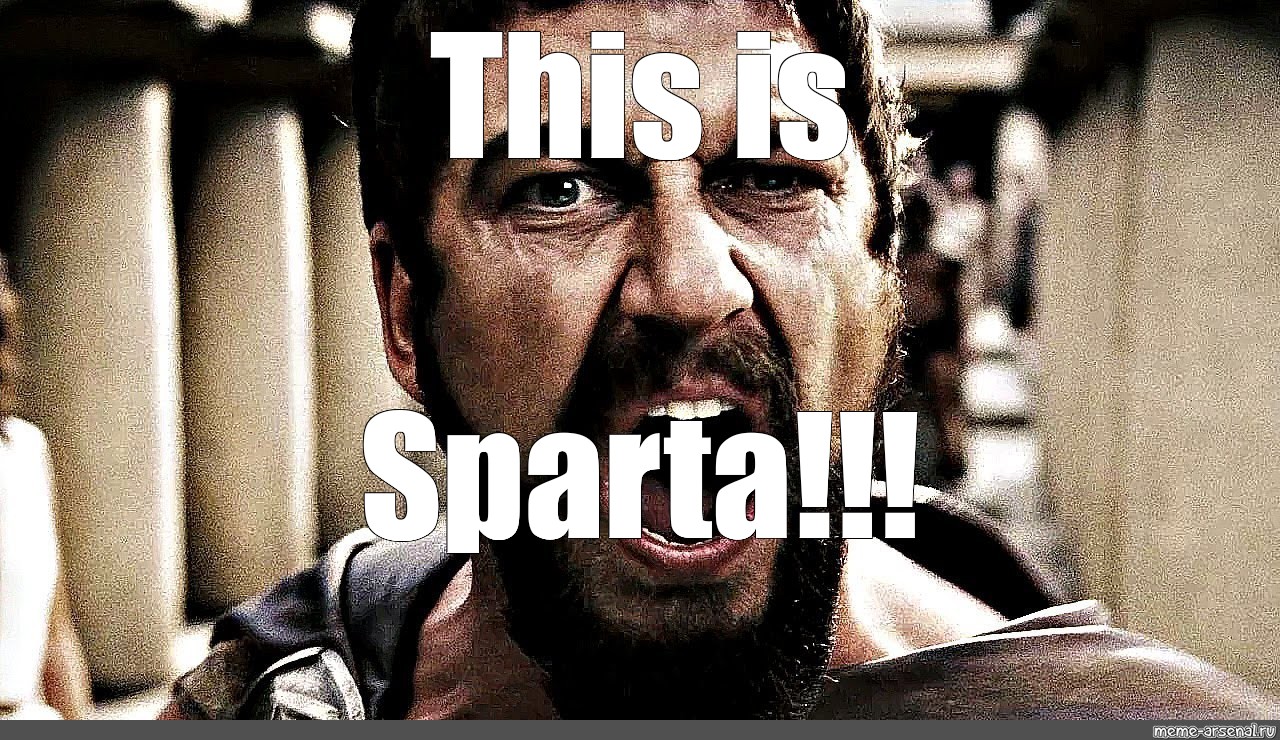 Мем: "This is Sparta!!!", , это спарта,this is sparta gif,царь ле...