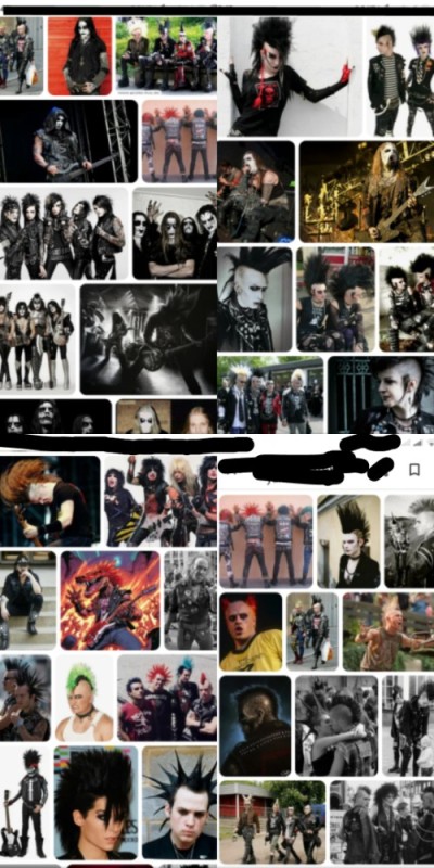 Create meme: subcultures collage, band black veil brides, punk subculture