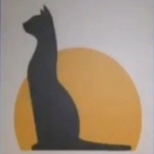 Create meme: silhouette of cats, cat silhouette, the emblem of the cat