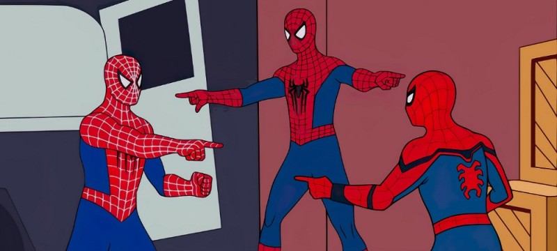 Create meme: meme two spider-man, about Spider-Man, 2 spider-man meme