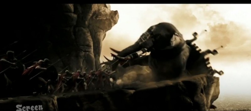 Create meme: 300 Spartans army of Xerxes, The Lord of the Rings mumakil, 300 Spartans elephants