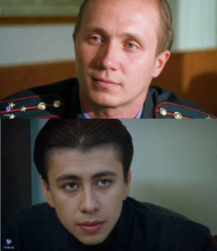 Create meme: Sergey Burunov in his youth, actors of the TV series brigade, Andrey Panin Kaverin