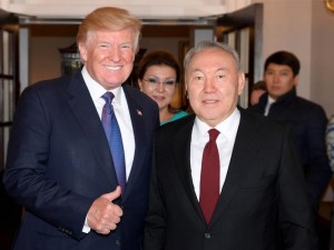 Create meme: trump Nazarbaeva, trump Nazarbaeva, Nursultan Nazarbayev and Donald trump