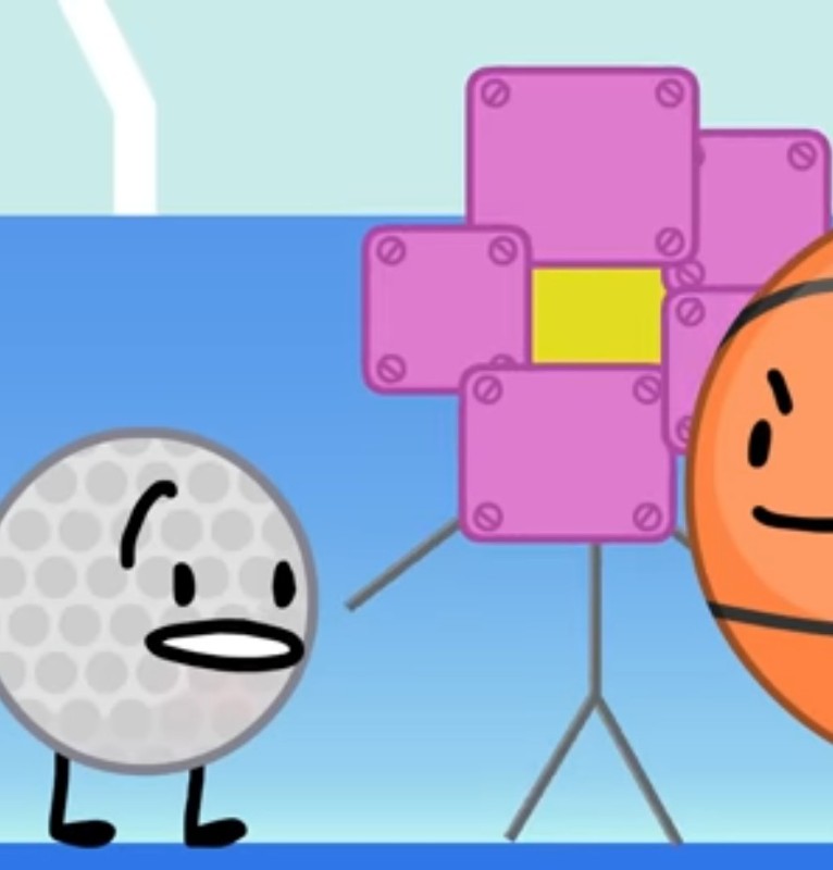 Create meme: golf ball, battle for dream island, golf ball bfb