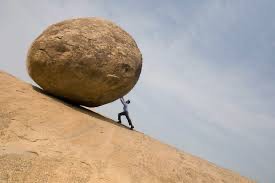 Create meme: pushing a rock uphill, dragging a stone uphill, Rolling a stone uphill