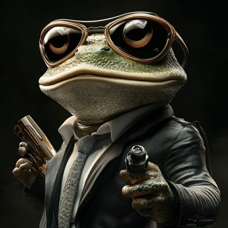 Create meme: cool frog, toad with glasses, frogs