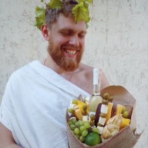 Create meme: a man and a fridge, original bouquets products, a bouquet of fruit for men