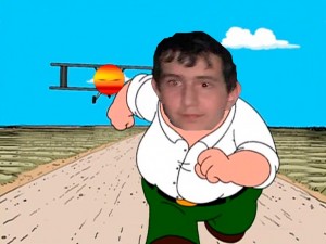 Создать мем: питер гриффин убегает, питер гриффин пират, peter griffin running