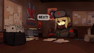 Создать мем: арстотцка игра, арстотцка аниме, Papers, Please