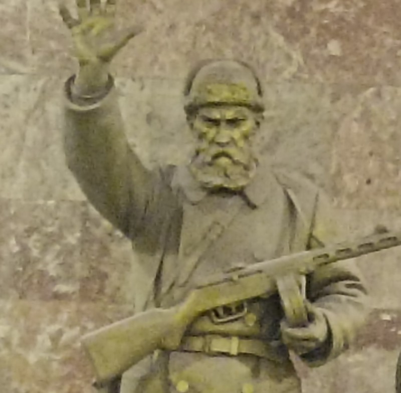 Create meme: monument to the partisans at the Partizanskaya metro station, Matvey Kuzmich Kuzmin, monument to Matvey Kuzmin at the Partizanskaya metro station