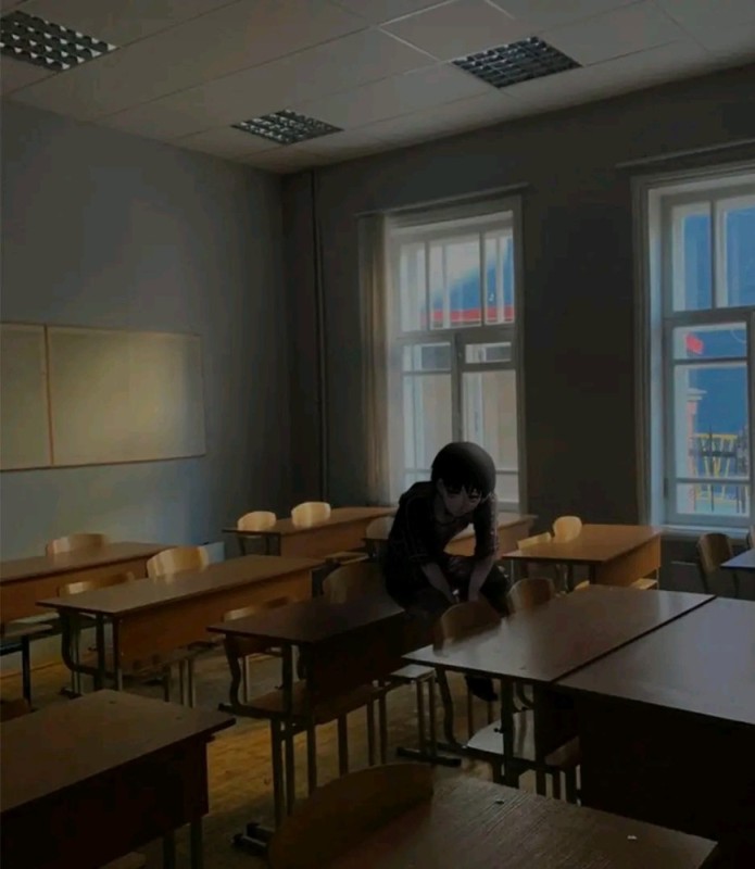 Create meme: students, school is an empty classroom, student 