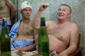 Создать мем: мужчина, владимир жириновский в бане, дегтярев михаил баня жириновский
