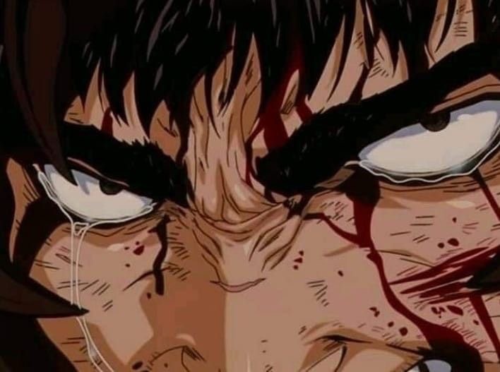 Create meme: berserk anime 1997, Berserk anime, Berserk 1997 gats crying