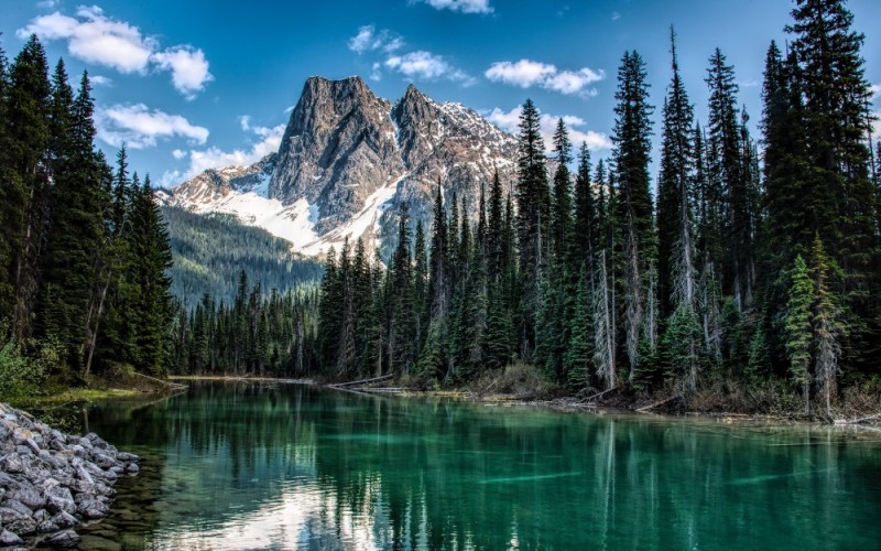 Create meme: canada lake moraine, mountain river , forest mountains lake