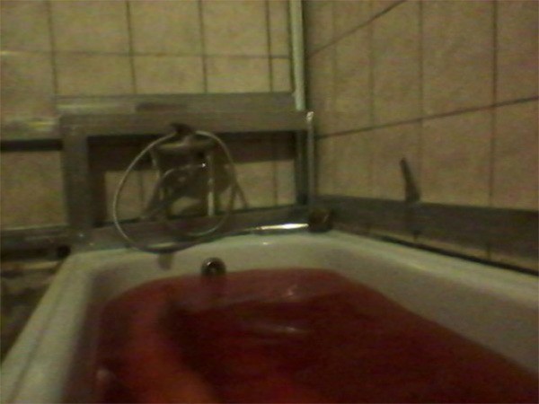 Create meme: bath , blood bath, blood in the bath