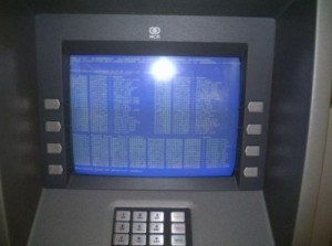 Create meme: Blue screen on the ATM