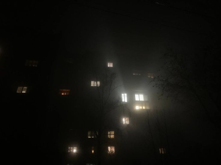 Create meme: the fog at night, darkness, thick fog 