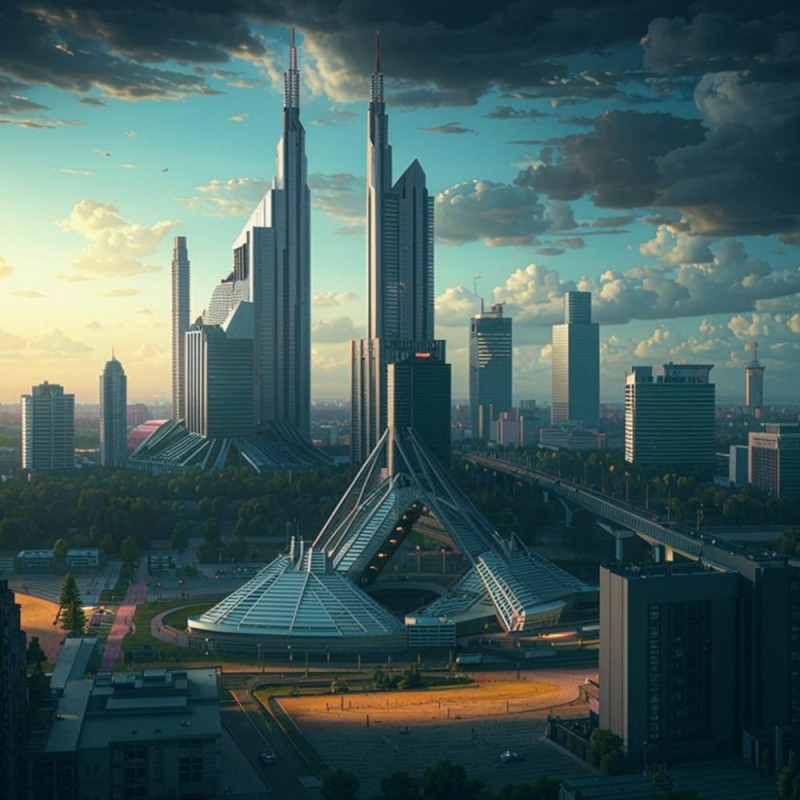 Create meme: future city, the project city of the future , sci fi city futurism