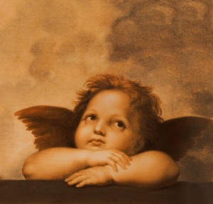 Создать мем: херувимы рафаэля, сикстинская мадонна ангелочки, картина ангелочки рафаэль