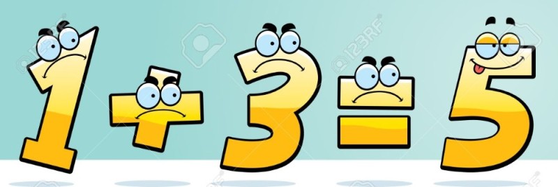Create meme: cartoon mathematical signs, funny numbers, figure 5 with eyes
