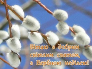 Создать мем: ветка вербы, открытки с вербным, с праздником вербное