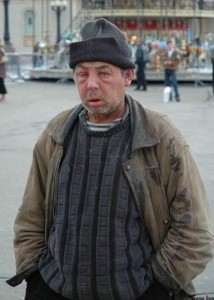 Create meme: homeless Petrovich, homeless, photo of homeless man meme