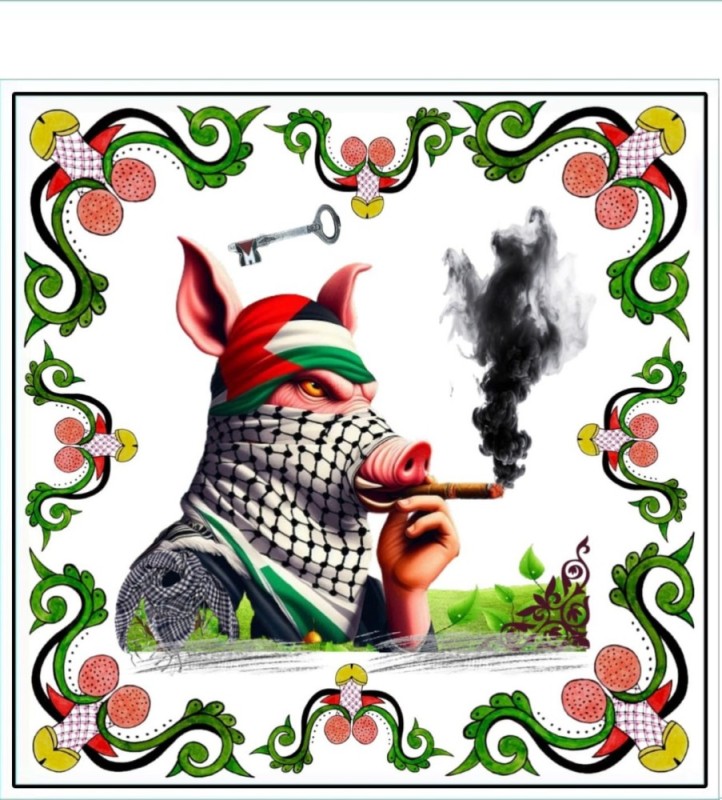 Create meme: pigs, pig capitalist, The smoking pig