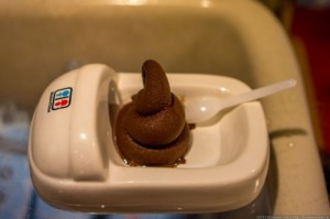 Create meme: shit, restaurant toilet, chocolate ice cream