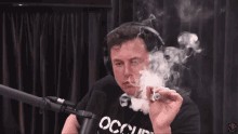 Create meme: Elon musk smokes weed, elon musk smoke, Elon musk smokes