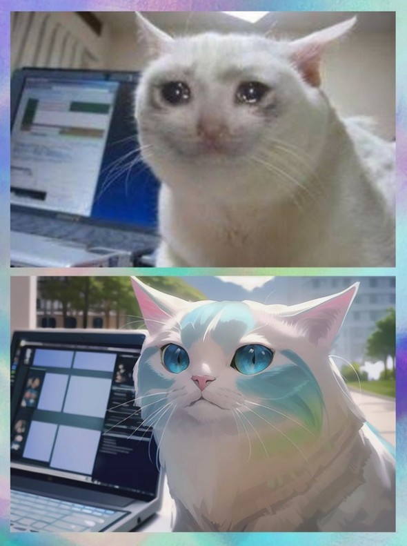 Create meme: cat crying meme, crying cat, crying cat meme