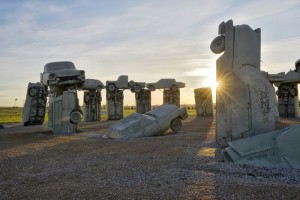 Create meme: Stonehenge out of cars, Charging, sculpture of Stonehenge cars