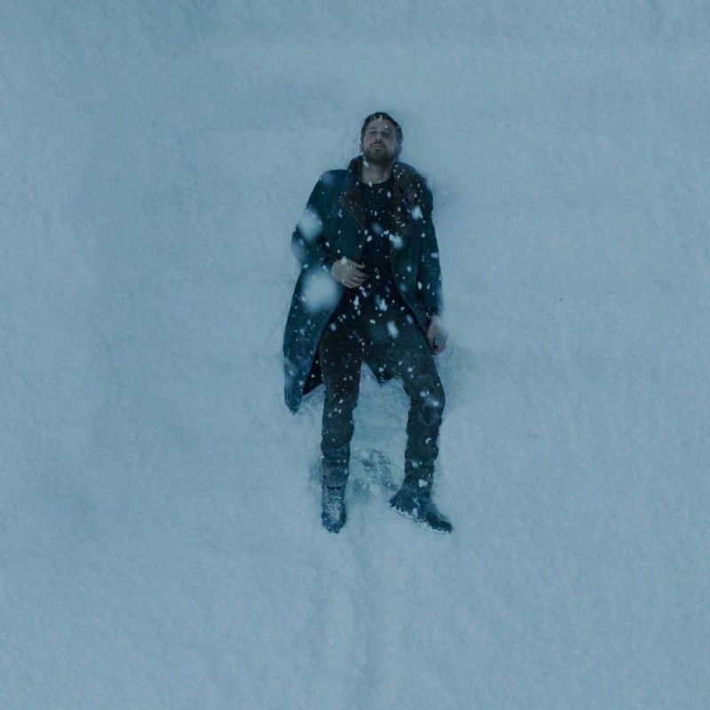Create meme: Ryan Gosling in the snow, ryan gosling blade runner 2049, darkness