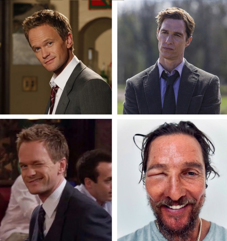 Create meme: Barney Stinson , a frame from the movie, Matthew McConaughey true detective