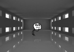 Create meme: darkness, empty room