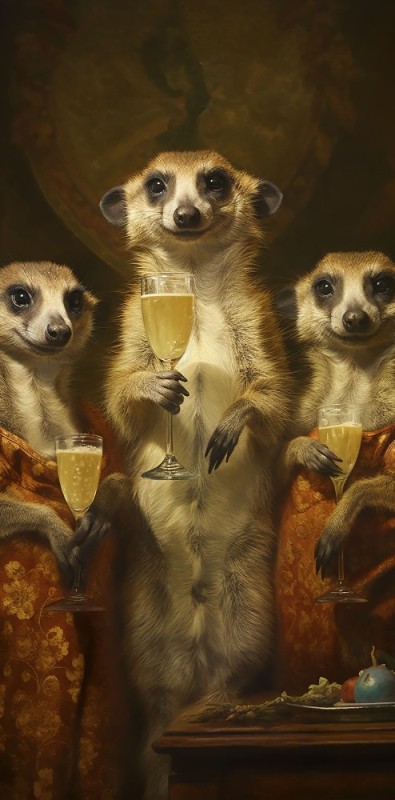 Create meme: meerkats family, illustration of a cute, collective animals