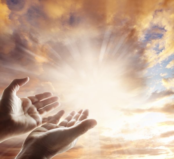 Create meme: A hand from the sky, palms of god, Hands to heaven