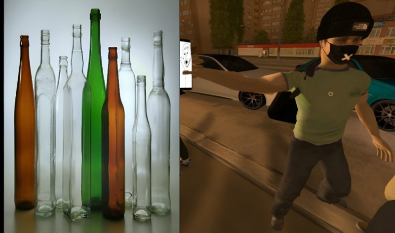 Create meme: glass bottle , bottle , plastic bottle