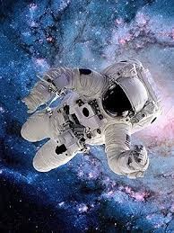 Create meme: an astronaut in outer space, in space , photo wallpaper cosmonaut in space