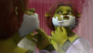 Create meme: fiona ogre gif, Shrek signs of the zodiac, Fiona from the movie drinking coffee