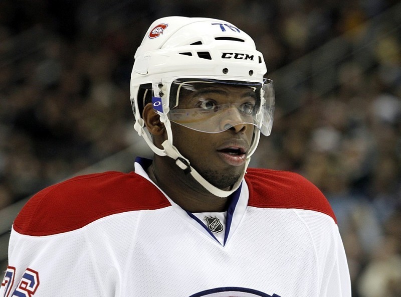 Create meme: memes about hockey, black hockey players, P. K. Subban hockey player