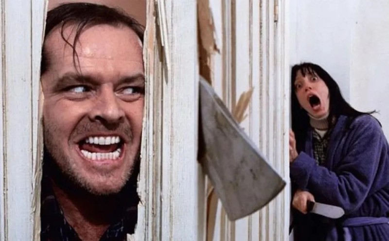 Create meme: the shining Nicholson, radiance meme, the shining Jack Nicholson with an axe