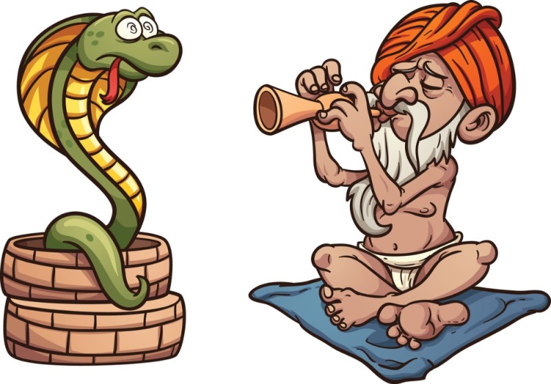 Create meme: the snake Charmer, tamer of snakes