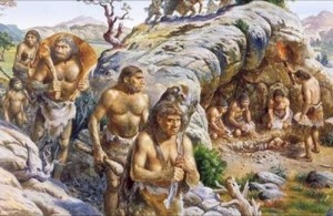 Create meme: Neanderthal, ancient man, ancient people