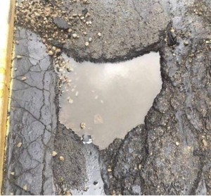 Create meme: the pothole, street landscape, bad roads