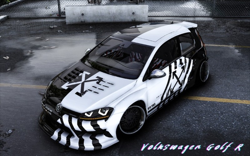 Create meme: vinyls car Parking, volkswagen golf, vinyls for cars in car parking