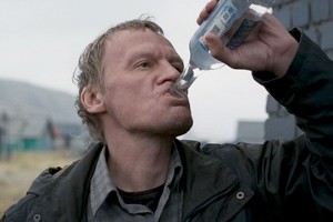 Create meme: alcoholic, Leviathan is Serebriakov vodka, Serebryakov drinking vodka movie