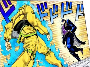 Создать мем: dio vs jotaro, дио и джотаро мем, дио идёт к джотаро