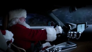 Create meme: Santa Claus, car