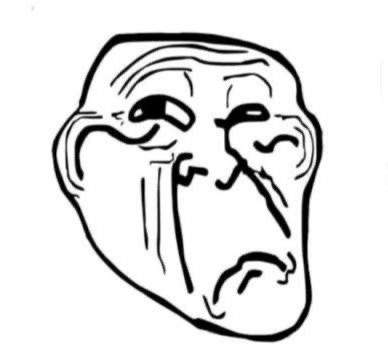 Create meme: trollface face, meme face, sad troll face